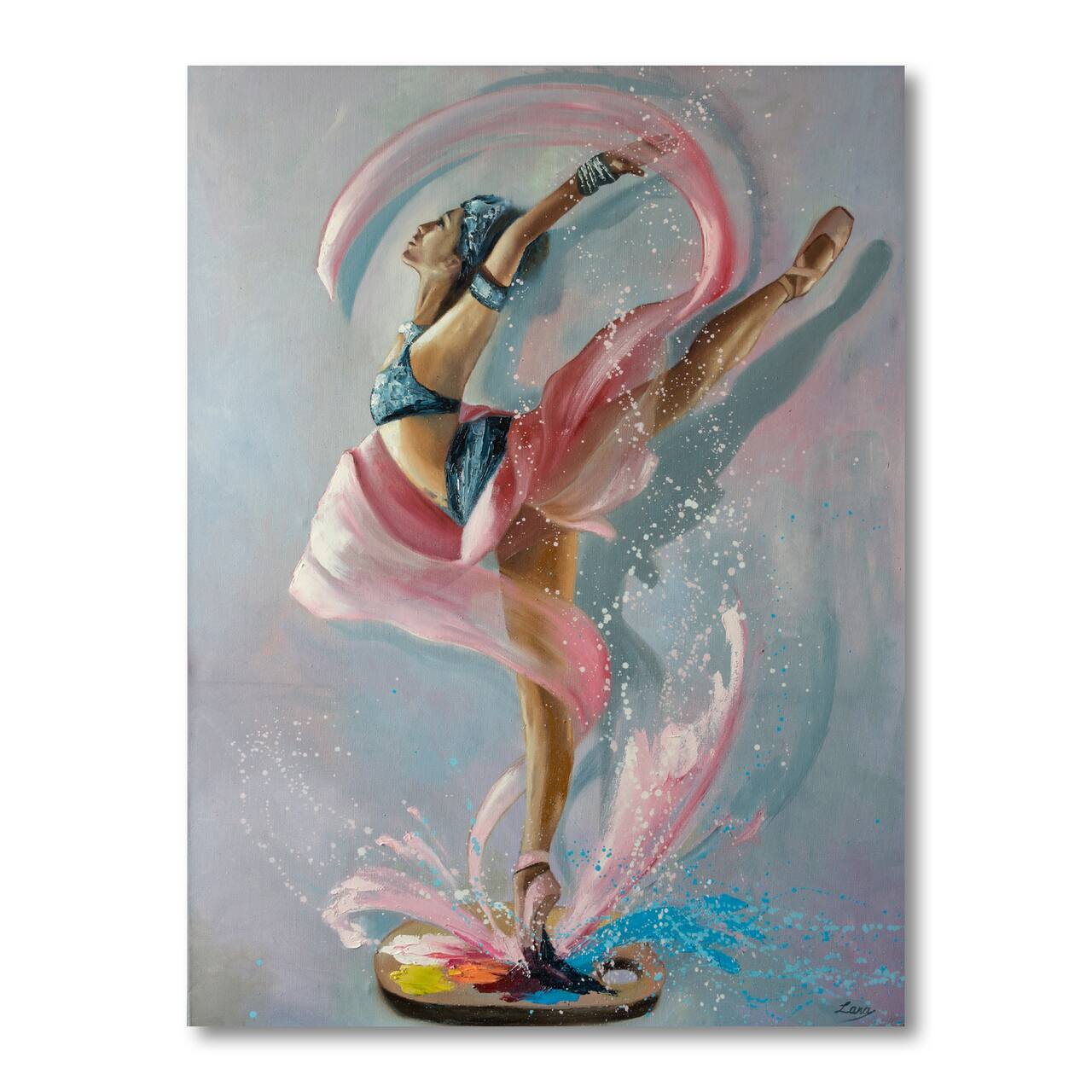 Designart - Painting of woman - Cottage Canvas Wall Art